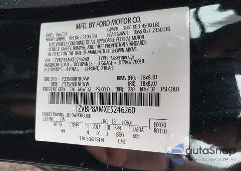 2014 Ford Mustang V6 Premium from USA, damaged, VIN 1ZVBP8AMXE5246260